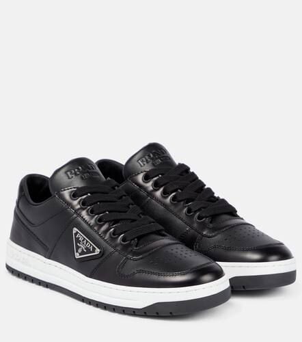 Downtown logo leather sneakers - Prada - Modalova