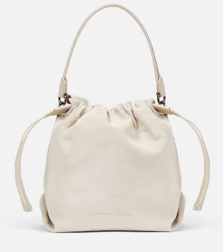 Verzierte Bucket-Bag aus Veloursleder - Brunello Cucinelli - Modalova