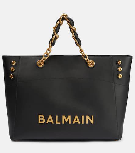Embellished leather tote bag - Balmain - Modalova