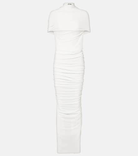 Fringed ruched jersey maxi dress - Jean Paul Gaultier - Modalova