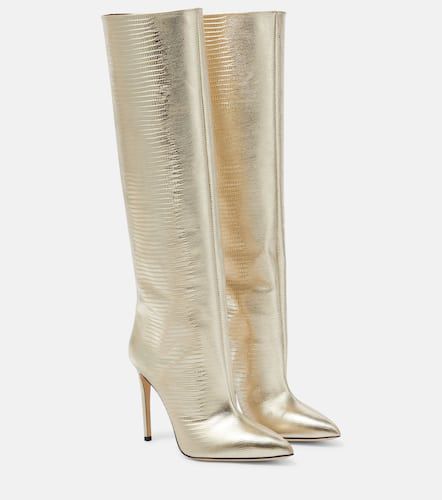 Metallic leather knee-high boots - Paris Texas - Modalova