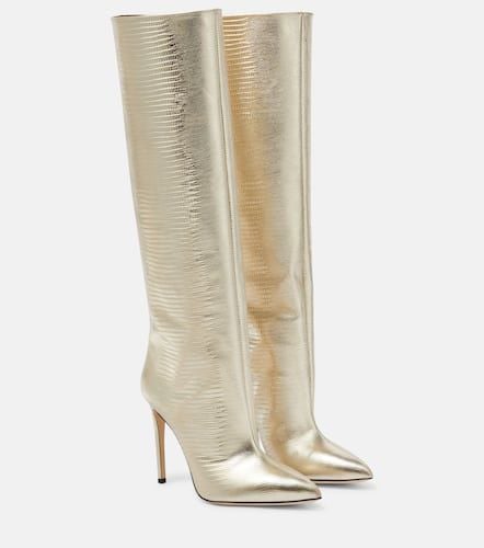 Metallic leather knee-high boots - Paris Texas - Modalova