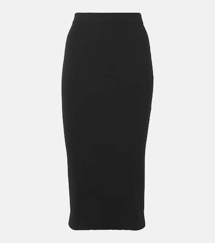 Ribbed-knit wool pencil skirt - Saint Laurent - Modalova