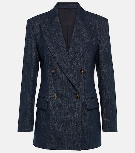 Blazer de mezcla de algodón metalizado - Brunello Cucinelli - Modalova