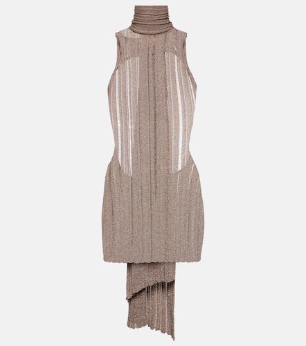 Vestido corto de lamé acanalado - Aya Muse - Modalova