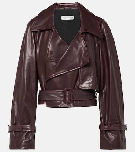 Cropped-Bikerjacke Hatti aus Leder - Nour Hammour - Modalova