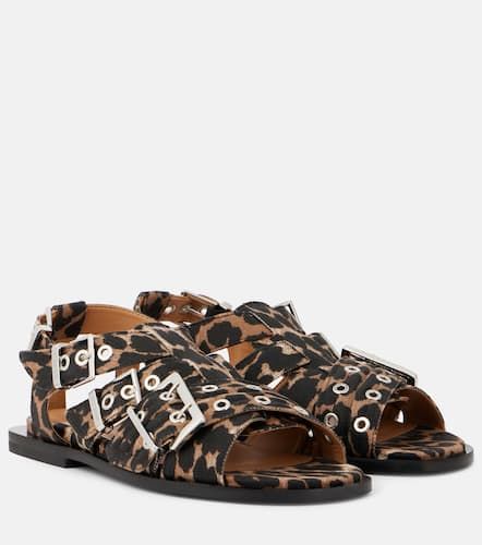 Sandalias con estampado de leopardo - Ganni - Modalova