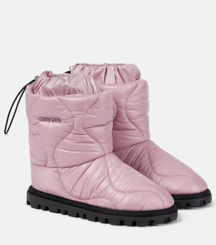 Miu Miu Botas de nieve con logo - Miu Miu - Modalova