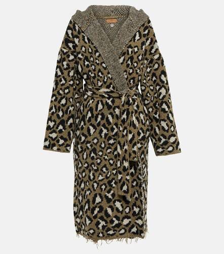 Leopard jacquard wool-blend coat - Alanui - Modalova