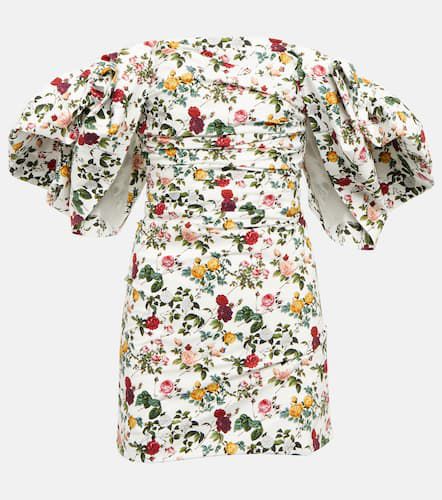 Off-shoulder floral cotton minidress - Oscar de la Renta - Modalova