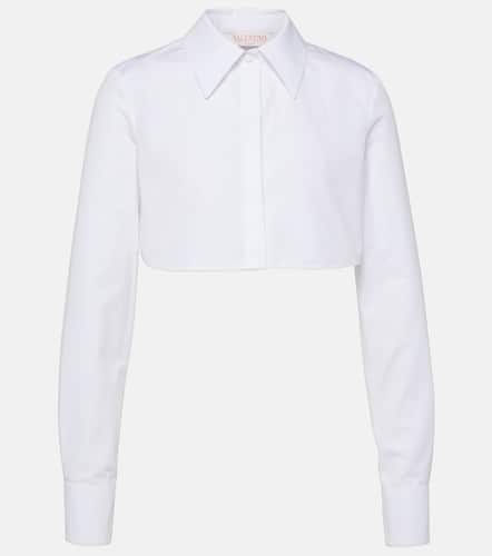 Camisa cropped de popelín de algodón - Valentino - Modalova