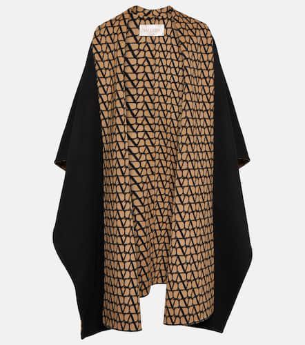 Monogram reversible wool cape - Valentino - Modalova