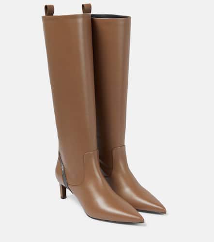 Leather knee-high boots - Brunello Cucinelli - Modalova