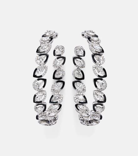 Kt gold hoop earrings with diamonds - Kamyen - Modalova