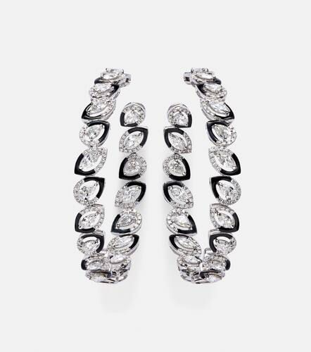 Pendientes de aro de oro de 18 ct con diamantes - Kamyen - Modalova