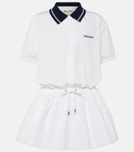 Miu Miu Logo cotton polo dress - Miu Miu - Modalova