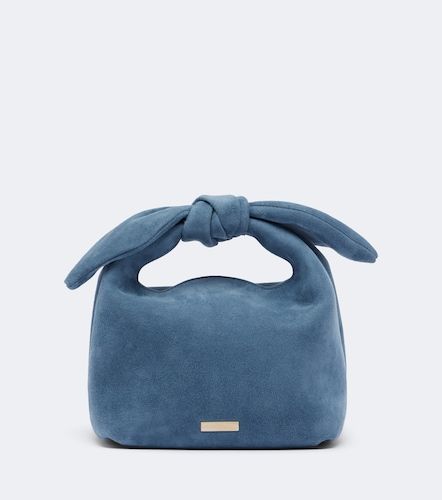 Bow Tie Mini suede top-handle bag - Aquazzura - Modalova