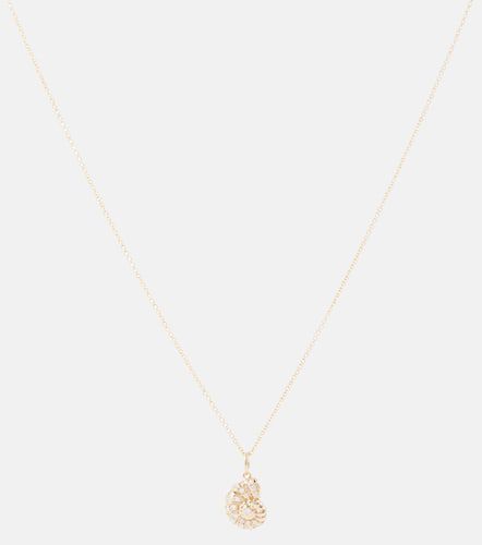 Nautilus Shell 14kt pendant necklace with diamonds - Sydney Evan - Modalova