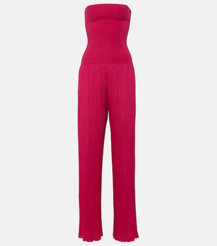 AlaÃ¯a Strapless pleated knitted jumpsuit - Alaia - Modalova