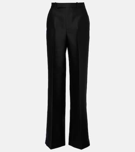 Wool and silk gabardine straight pants - Gucci - Modalova