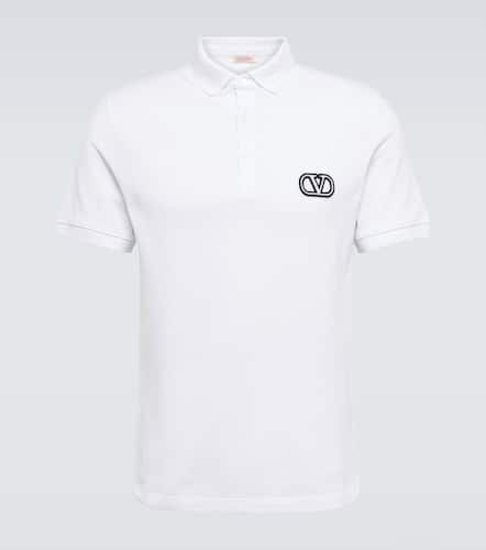 VLogo embroidered piqué polo shirt - Valentino - Modalova