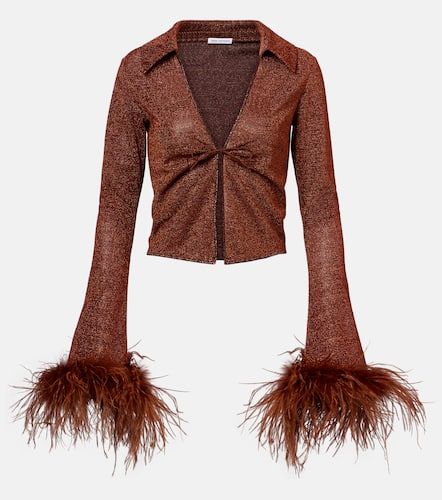 OsÃ©ree Blusa LumiÃ¨re Plumage rifinita con piume - Oseree - Modalova