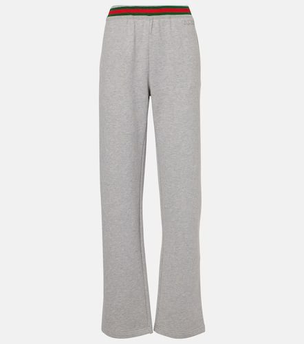 Pantalones deportivos de algodón con Web - Gucci - Modalova