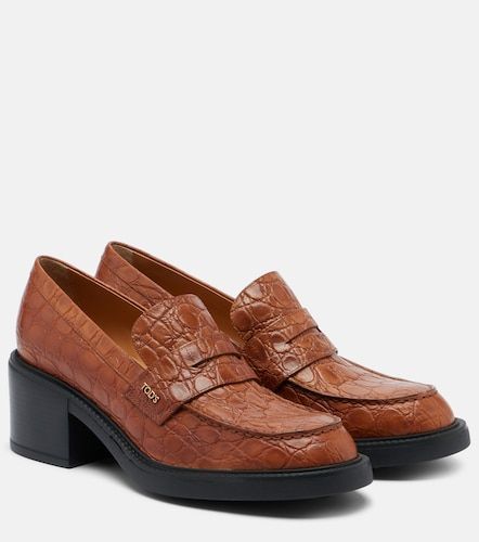 Croc-effect leather loafer pumps - Tod's - Modalova
