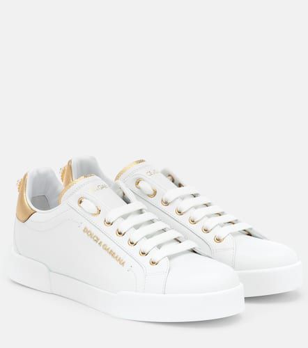 Sneakers Portofino aus Leder - Dolce&Gabbana - Modalova