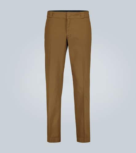 Stretch-cotton pants with logo - Prada - Modalova
