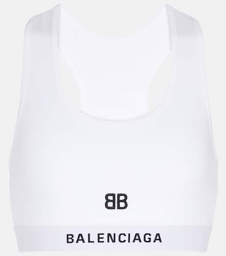 Sujetador deportivo de punto de algodón - Balenciaga - Modalova