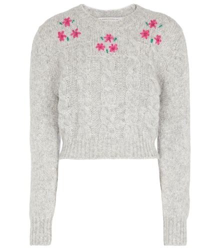 Cropped-Pullover aus einem Alpakawollgemisch - Alessandra Rich - Modalova