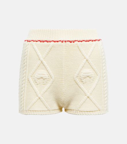 Marine Serre Cable-knit wool shorts - Marine Serre - Modalova