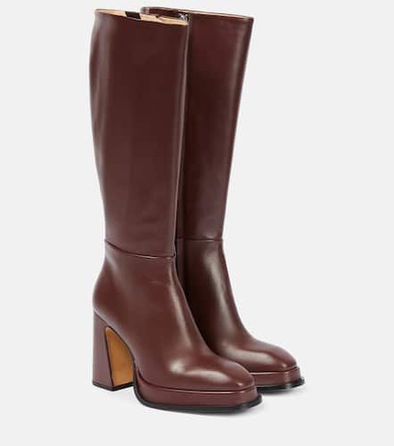Begonia leather knee-high boots - Souliers Martinez - Modalova