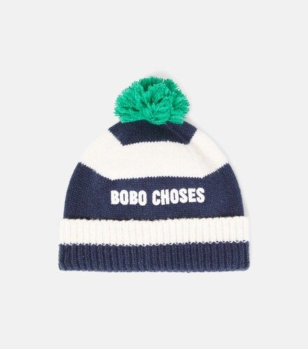 Berretto a righe con logo - Bobo Choses - Modalova