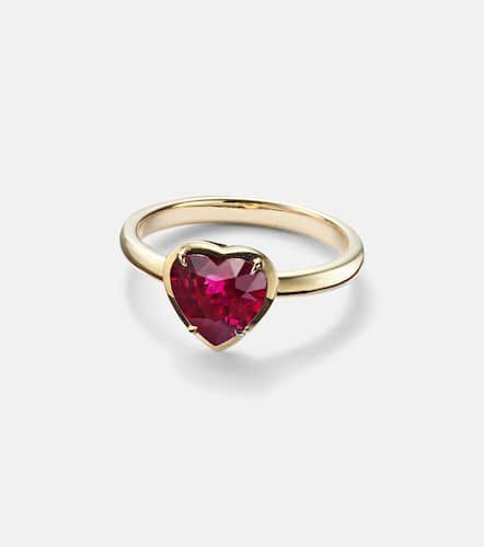 Ring Heart aus 18kt Gelbgold mit Rubin - Anita Ko - Modalova