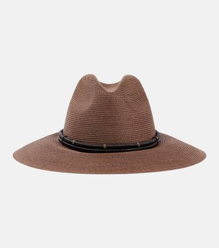 Fedora con pelle e monili - Brunello Cucinelli - Modalova