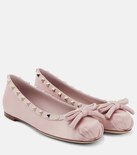 Ballerinas Rockstud aus Satin - Valentino Garavani - Modalova