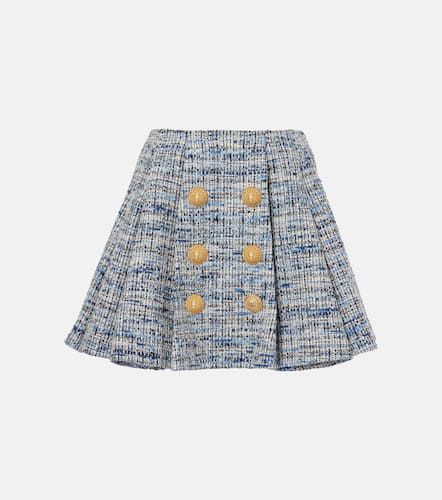 Space-dyed cotton-blend miniskirt - Balmain - Modalova