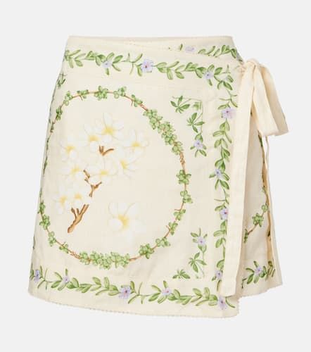 Paréo Luna en lin à fleurs - Agua by Agua Bendita - Modalova