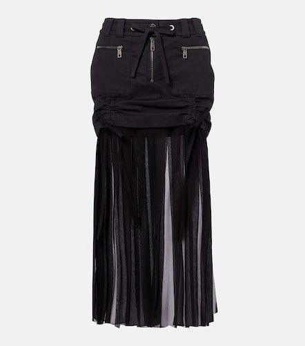 Falda midi de seda y algodón - Dolce&Gabbana - Modalova