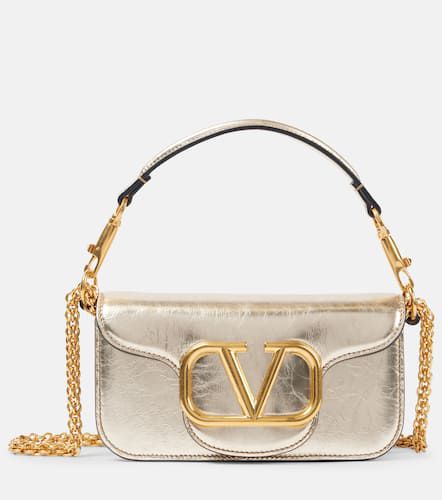 Bolso al hombro Locò Small de piel metalizada - Valentino Garavani - Modalova