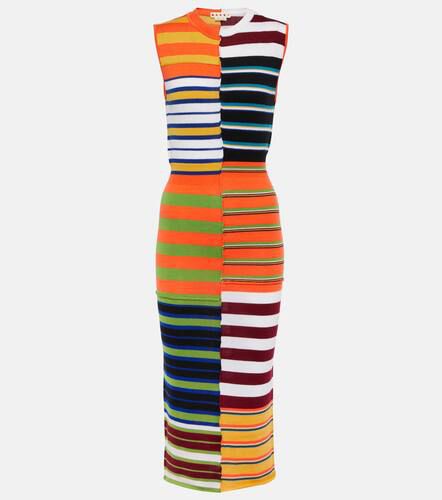 Marni Striped wool midi dress - Marni - Modalova