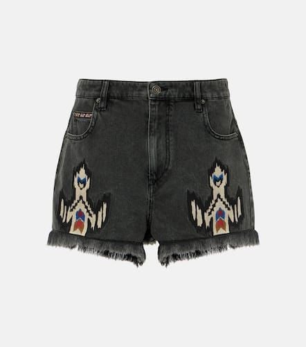 Lesia embroidered denim shorts - Marant Etoile - Modalova