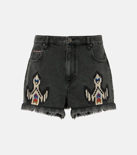 Shorts Lesia de denim bordados - Marant Etoile - Modalova