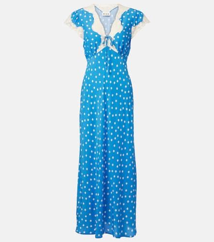 Amari polka-dot lace-trimmed maxi dress - Rixo - Modalova