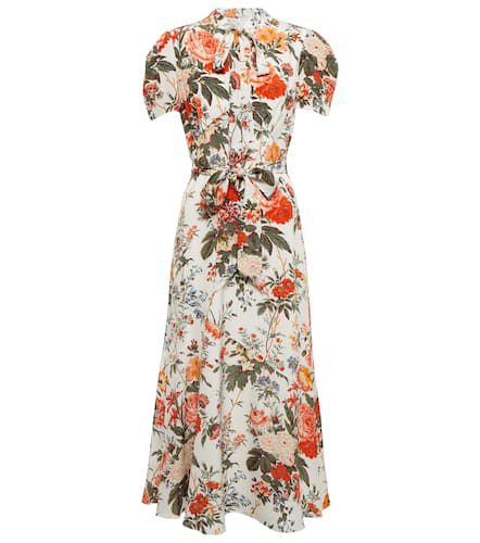 Morrell floral crÃªpe de chine midi dress - Erdem - Modalova