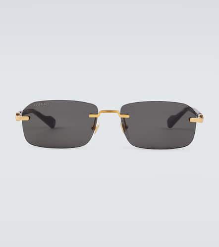 Web stripe rectangular sunglasses - Gucci - Modalova