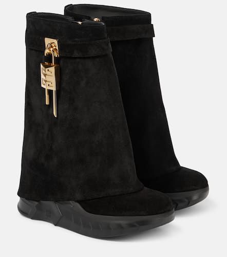 Stiefel Shark Lock Biker aus Veloursleder - Givenchy - Modalova