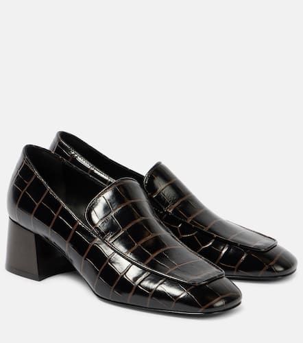 Croc-effect leather loafer pumps - Toteme - Modalova